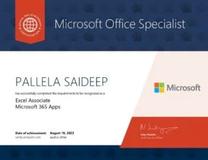 Excel Associate (Microsoft 365 Apps)