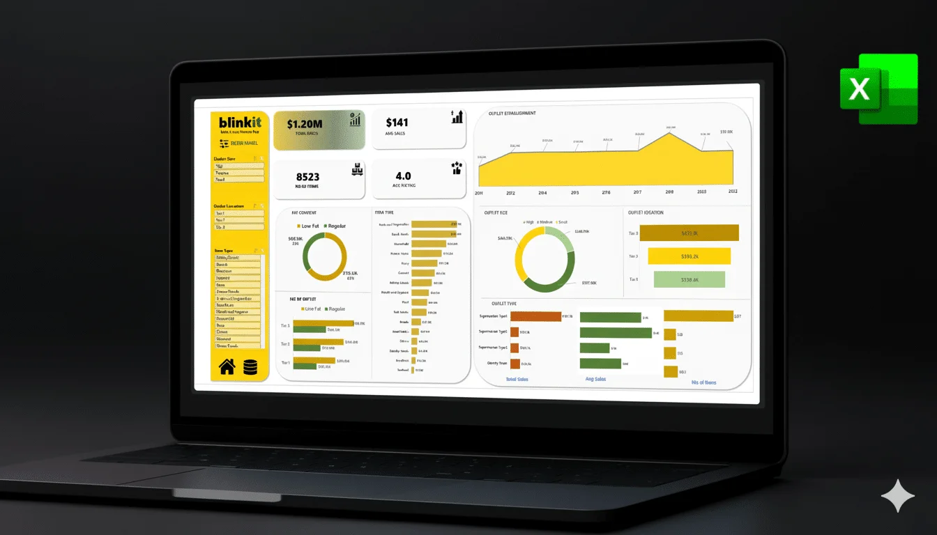 Blinkit Sales Analysis Dashboard